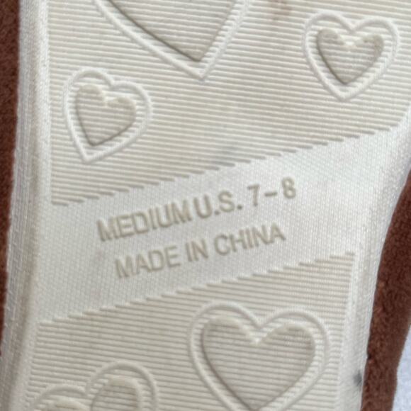 DanDee Collectors Choice Poop Emoji Brown Plush Slippers Size M 7-8 - Picture 5 of 6